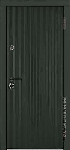 Входная дверь Стальная Линия Ланкастер серия 90 NCS S 8005-G20Y