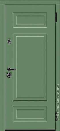 Входная дверь Стальная Линия Кэмпер серия 100 оливковый/бетон бежевый